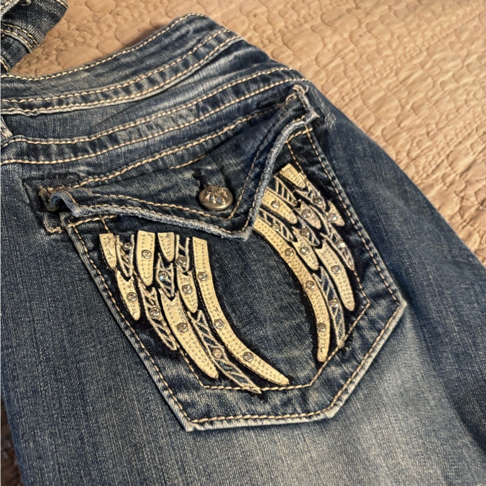 2 pairs Women's Blue Jeans - Miss Me and Silver